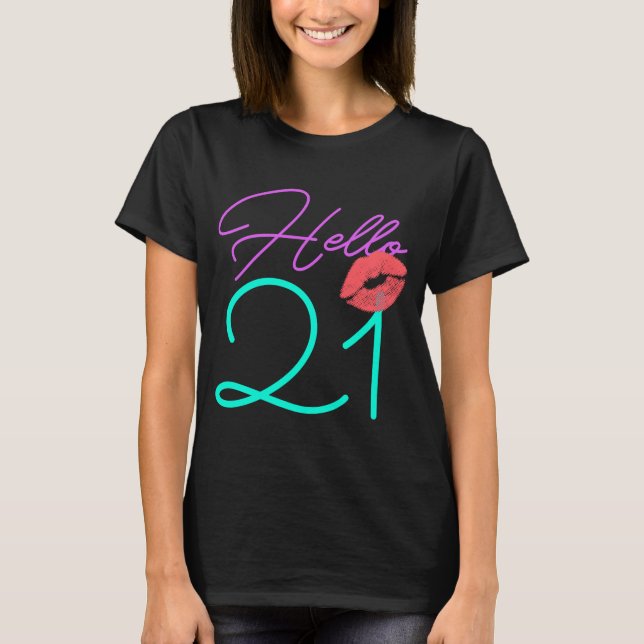 21. Geburtstag Rosa Frauen T-Shirt (Vorderseite)