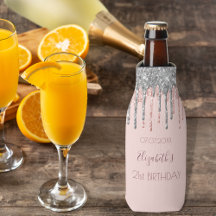 21. Geburtstag Rosa Rosa Rosa Gold Glitzer Silber