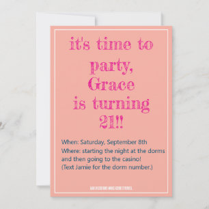 21. Geburtstag schlechte Entscheidungen Einladung