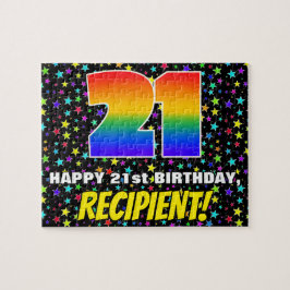 21. Geburtstag — Spaß, farbenfrohe Sternenweltenmu Puzzle