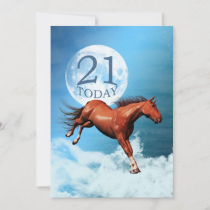 21. Geburtstag Spirit Pferd Party Einladung