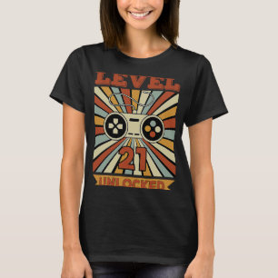 21. Geburtstag Stufe 21 Entsperrte Retro-Kassette T-Shirt