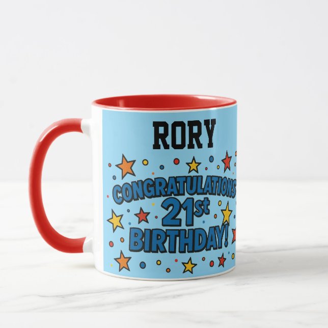 21. Geburtstag Tasse (Links)