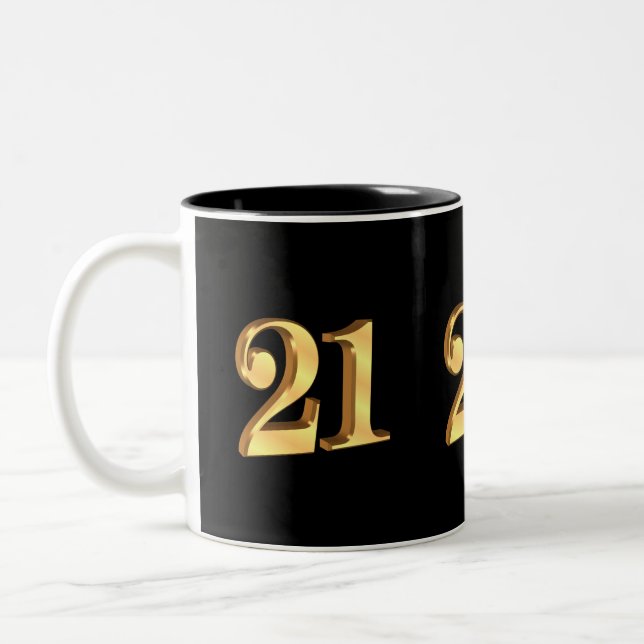 21. Geburtstag Tasse 3D-Bildnummer (Links)