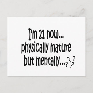 21. Geburtstag TShirts Postkarte