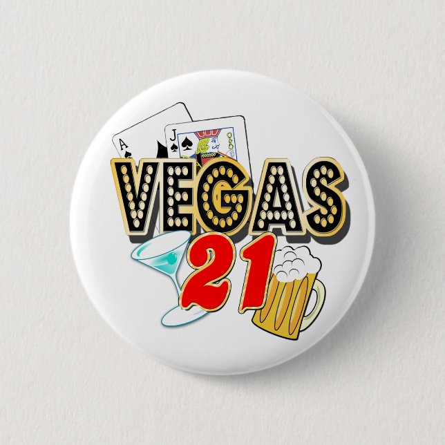 21. Geburtstag Vegas Button (Vorderseite)