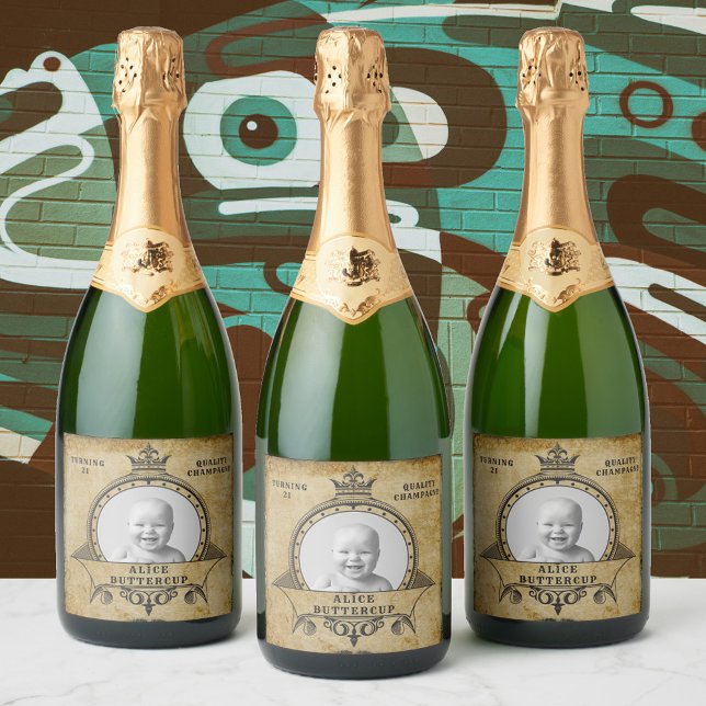 21. Geburtstag Vintag Retro Monogramm Foto hinzufü (Von Creator hochgeladen)