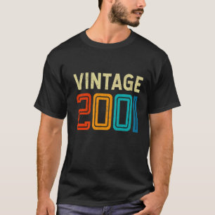 21. Geburtstag Vintage 2001 21 Jahre alte Männer T-Shirt