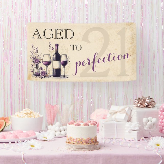 21. Geburtstag vollendet Banner (Party)