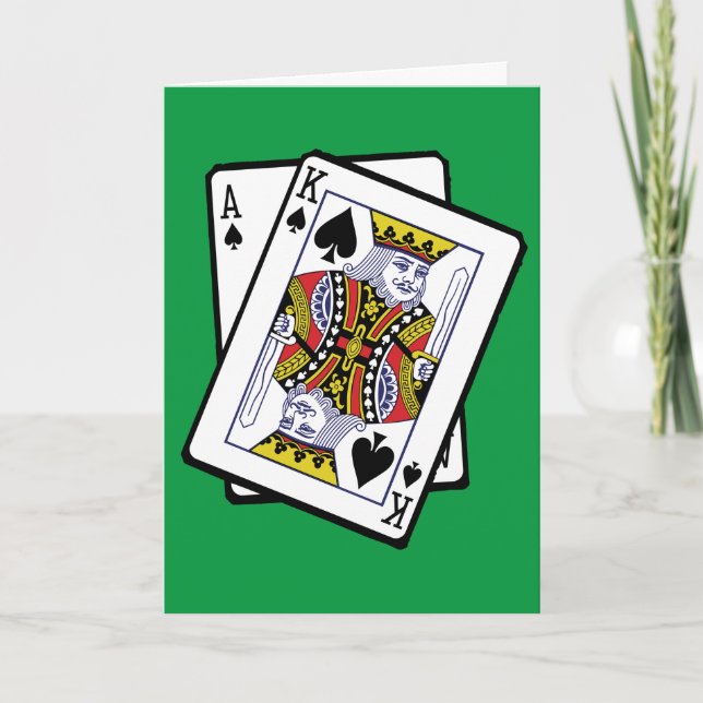 21. Geburtstag von Ace & King of Spades Karte (Vorderseite)