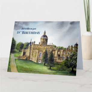 21. Geburtstag wünscht Castle Howard York Customiz Karte