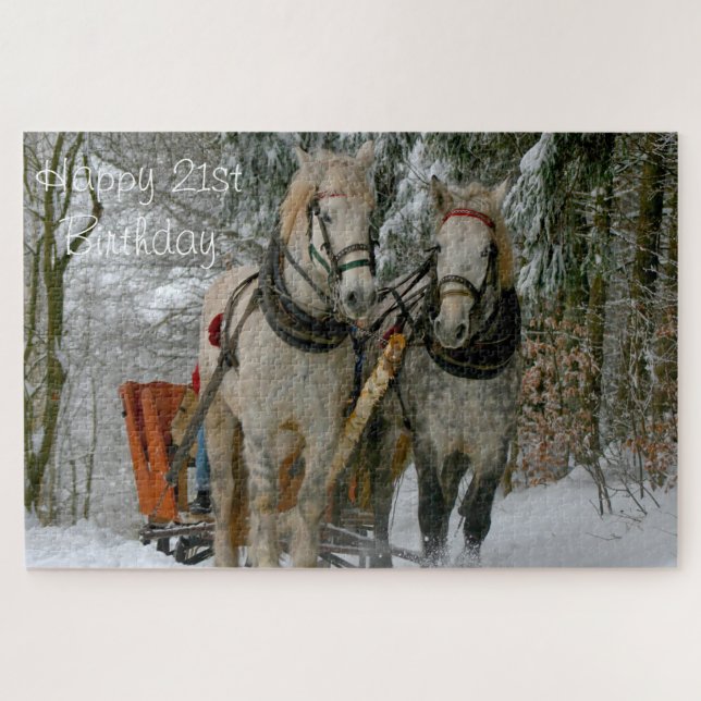 21. Geburtstag wünscht. Puzzle (Horizontal)