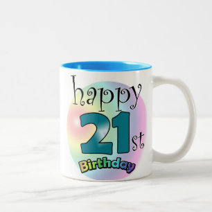 21. Geburtstag Zweifarbige Tasse