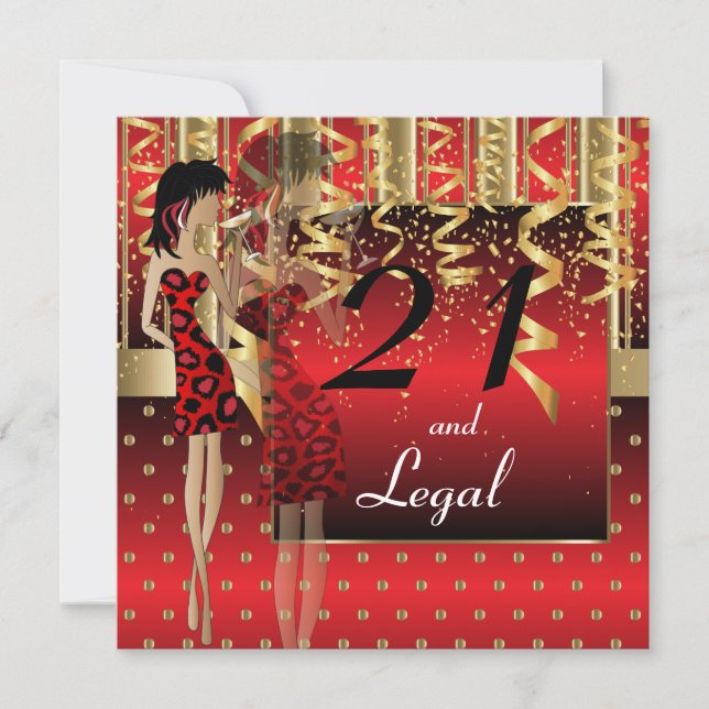 21. Geburtstags-Bash-Party Einladung (Vorderseite)