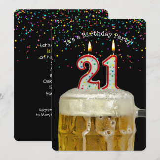 21. Geburtstags-Bier-Party Einladung