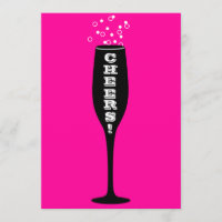 21. Geburtstags-Einladung - Champagne-Beifall!