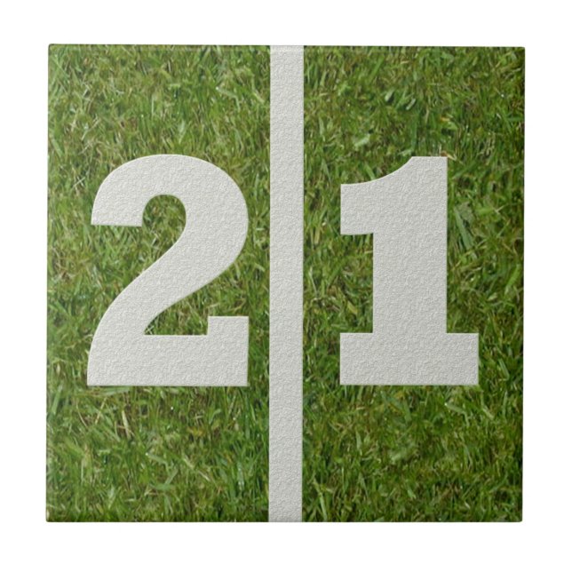21. Geburtstags-Fußball-kundengerechte Fliese (Vorderseite)