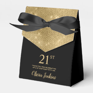 21. Geburtstags-Gold-Dankeschön-Geschenkbox Geschenkschachtel