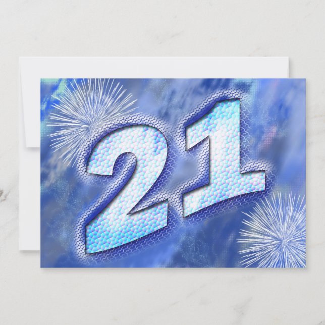 21. Geburtstags-Party Einladung (Vorderseite)