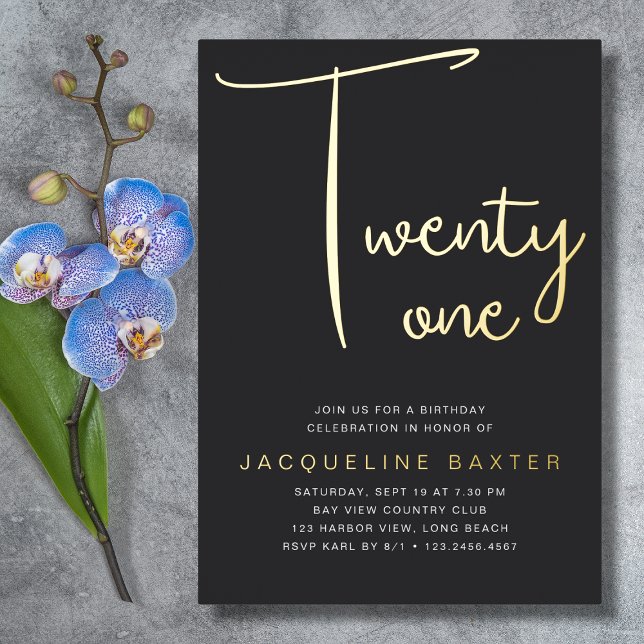 21. Geburtstags-Party Folieneinladung (Von Creator hochgeladen)