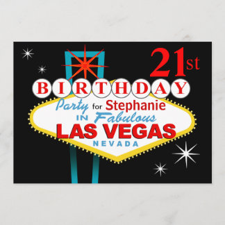 21. Geburtstags-Party Las Vegas Einladung