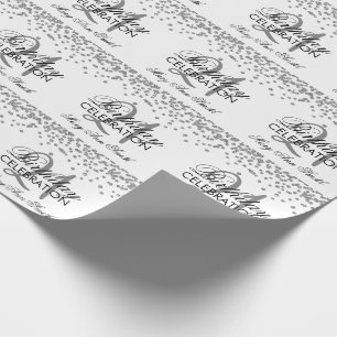 21. Geburtstags-silbernes Geschenkpapier