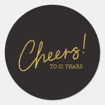 21. Geburtstags-Umschlag Aufkleber