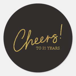 21. Geburtstags-Umschlag Aufkleber