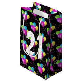 21. Geburtstagsballons und Confetti Kleine Geschen Geschenktüte