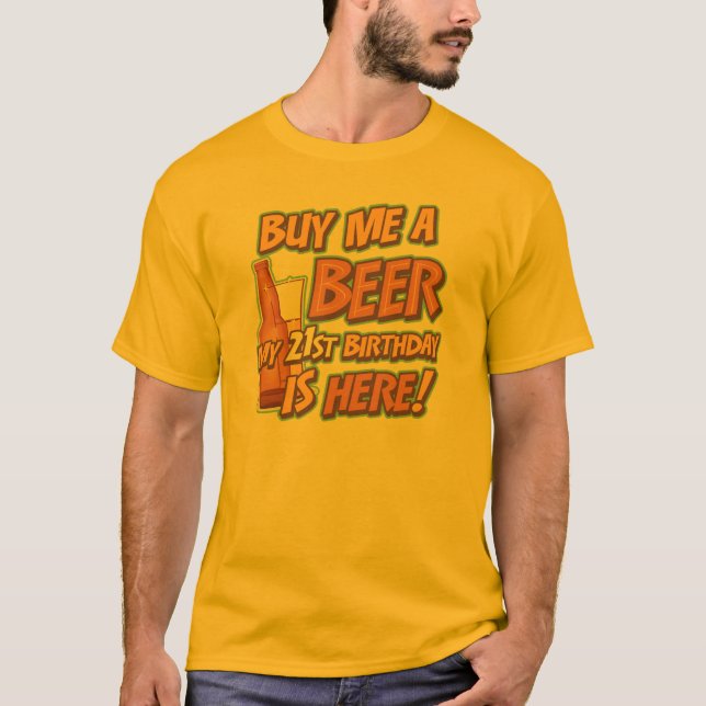 21. Geburtstagsbier T-Shirt (Vorderseite)
