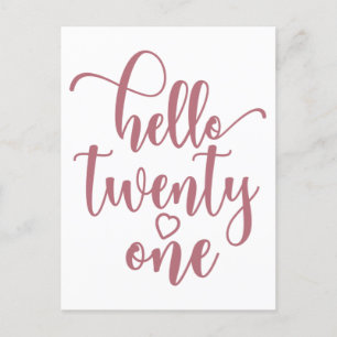 21. Geburtstagsfrauen 21 Niedlichen 21 Jahre alt Postkarte