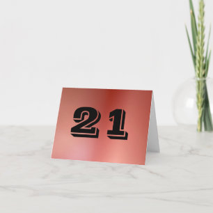 21. Geburtstagskarte (nichtalkoholisch) Karte