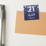 21. Geburtstagsnacht blaue Silberstars Magnet<br><div class="desc">Zum 21. Geburtstag Party. Eine marineblau Hintergrundfarbe mit Imitaten silbernen Sternen. Die blaue Farbe ist ungleichmäßig. Fügen Sie Ihren Namen,  Text hinzu. Kann als Save the Date Erinnerung für Ihre Gäste,  Gastgeschenk oder als Keepsake verwendet werden.</div>