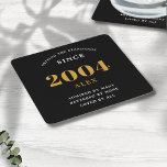 21. Geburtstagsname 2004 Black Gold Elegant Chic Rechteckiger Pappuntersetzer<br><div class="desc">Premium Black and Gold Personalisiert Paper Untersetzer zum 21. Geburtstag - Celebration Elegance. Feiern Sie einen Geburtstag im Stil eines Meilensteins mit unseren schicken, hochwertigen 21. Geburtstagspapieren-Untersetzer. Exquisit gestaltet mit einem auffallenden Schwarz-Gold-Farbschema, fügen diese Untersetzer eine Touch von Luxus und Eleganz zu jedem 21. Geburtstag Bash. Äußern Sie Ihren persönlichen...</div>