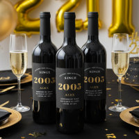 21. Geburtstagsname 2005 Black Gold Elegant Chic