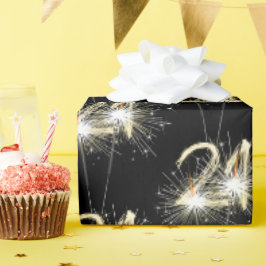 21. Geburtstagsparkler auf Black Geschenkpapier