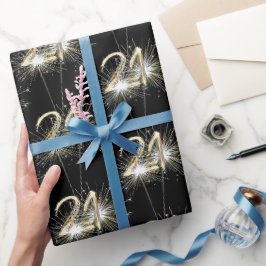 21. Geburtstagsparkler auf Black Geschenkpapier