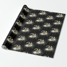 21. Geburtstagsparkler auf Black Geschenkpapier