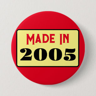 21. Geburtstagsparty geboren 2005 21 Pin Button