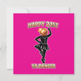 21. Geburtstagsparty Pink Sticker rose gold Einladung