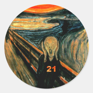 21. Geburtstagspenden Runder Aufkleber