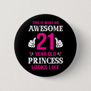 21. Geburtstagszitat Geschenk zum 21. Geburtstag Button