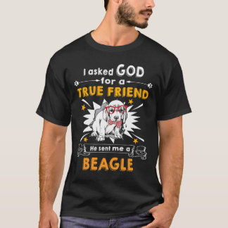 21 Gefragt Gott Wahrer Freund A Beagle T-Shirt