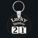 21 - Glückszahl 21 Glück Schlüsselanhänger<br><div class="desc">Ein cooles Lucky Number 21 Design mit fett extravaganter Schrift. Auch für Glück und Geburtstagsgeschenke.</div>