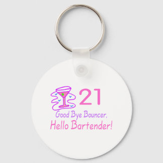 21 Good Bye Bouncer Hello Barkeeper (Pink) Schlüsselanhänger