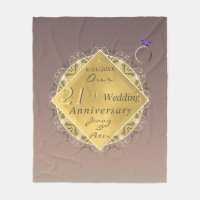 21. Hochzeitstag Brass und Iolite Fleece
