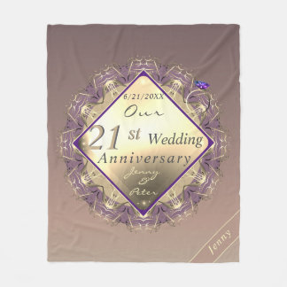 21. Hochzeitstag Brass und Iolite Fleece