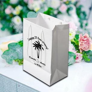 21. Hochzeitstag Palmwedel Mittlere Geschenktüte