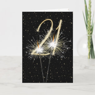21. Hochzeitstag Sparkler Karte