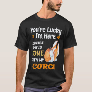 21 Ich hätte mit Corgi zu Hause bleiben können T-Shirt